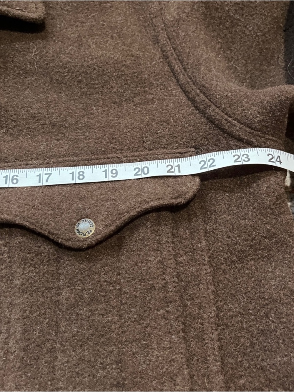 Filson moose jacquard heavyweight wool cruiser jacket brown button front Medium - Picture 6 of 12